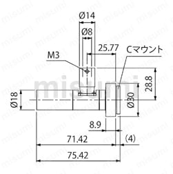 微距镜头 SE-18 系列 SE-18VM2（带同轴落射照明）外形尺寸