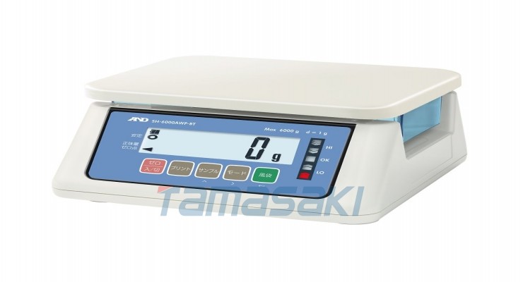 SH-AWP-BT 系列 容量：6000g 最小显示：0.2g/0.5g/1g-/2g：-为出厂设置（可通过内部设置切换））通用校准 SH6000AWP-BT-00A00 [A&D Company, Limited] 