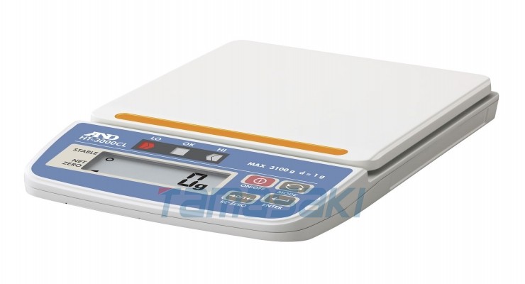 紧凑型秤 HT-CL 系列 容量：3100g 最小显示：1g HT-3000CL [A&D Company, Limited]