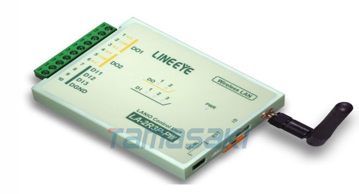  LINEEYE蓝音爱无线 LAN 连接型数字 IO 单元 继电器（1c 触点）2 输出/干触点 3 输入 LA-2R3P-PW2