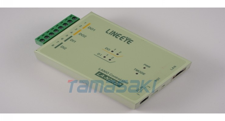  LINEEYE蓝音爱LAN连接型数字IO单元继电器接点输出2点光电耦合器隔离输入2点LA-N2R2P