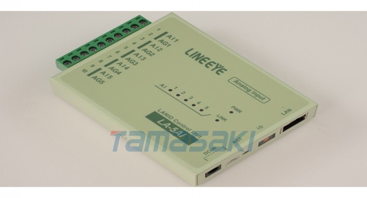 LAN 连接型 IO 单元 5 点模拟量输入 LA-5AI LINEEYE蓝音爱