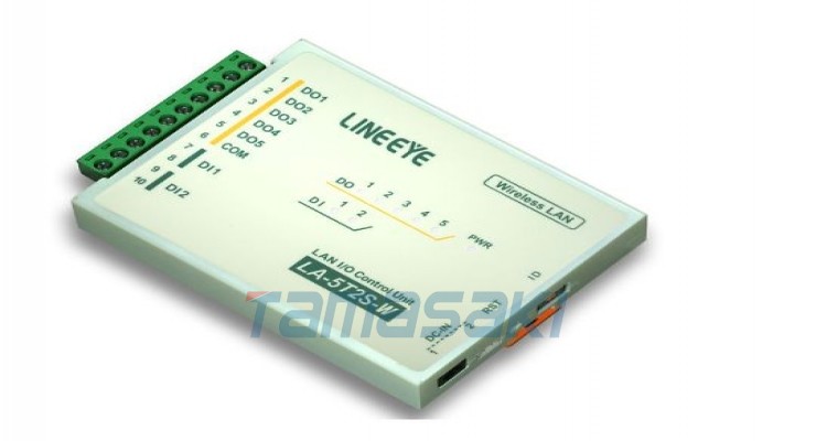 LINEEYE蓝音爱无线 LAN 连接数字 IO 单元 5 个集电极开路输出/2 个光电耦合器隔离输入 LA-5T2S-W