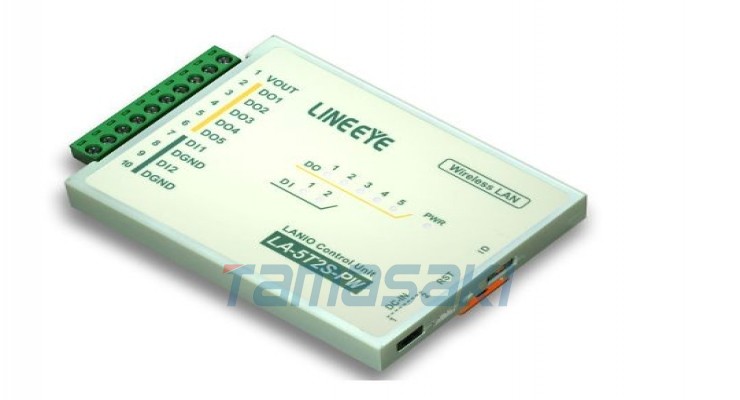 LINEEYE蓝音爱无线 LAN 连接型数字 IO 单元 5 个集电极开路输出/2 个干接点输入 LA-5T2S-PW