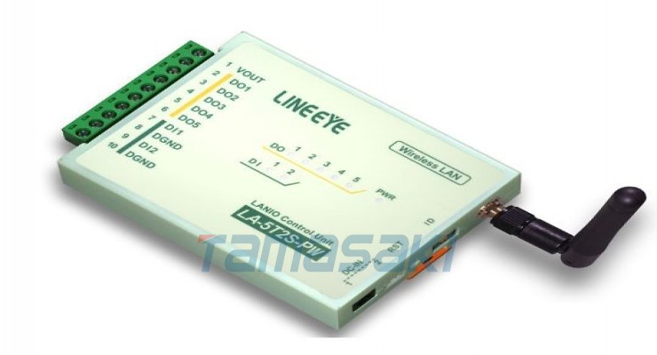 无线 LAN 连接型数字 IO 单元 5 个集电极开路输出/2 个干接点输入 LA-5T2S-PW2 LINEEYE蓝音爱