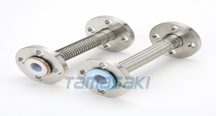 日本NFK 法兰式氟树脂软管NK-FJ-F工作压力：0.1~1.0MPa