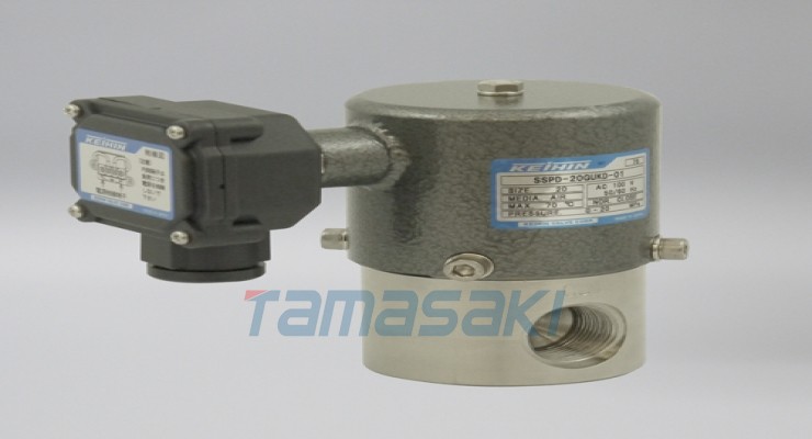 日本直动式电磁阀SSPD-4025-12高压测试设备用KEIHIN京滨