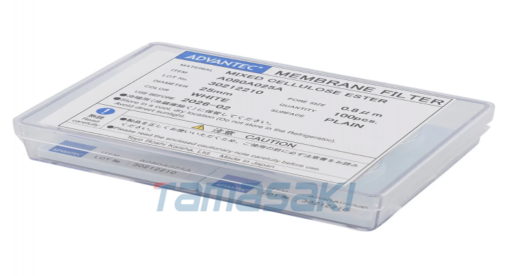 ADVANTEC东洋膜过滤器（纤维素混合酯型） 孔径 0.8μm 100 个 10080002