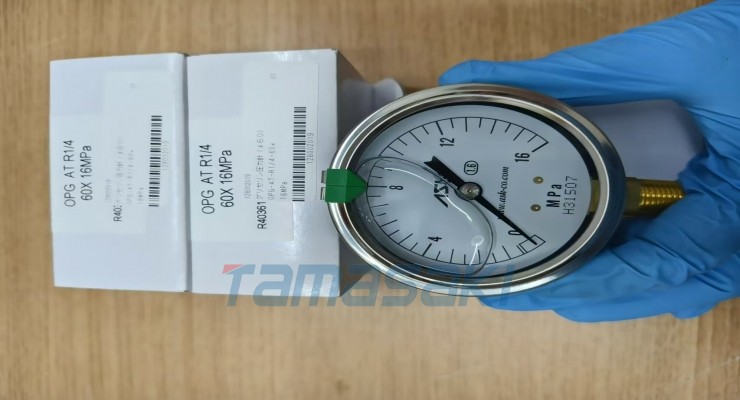 京都玉崎 现货ASK 压力表OPG-AT-G1/4-60×0.6Mpa